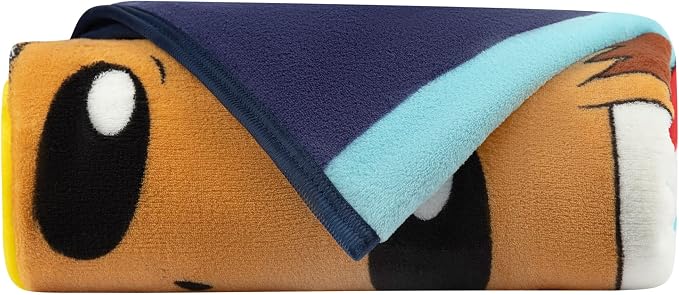 Franco Kids Bedding Super Soft Plush Micro Raschel Blanket, 62 in x 90 in, Pokemon - Design may vary
