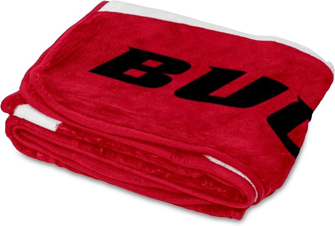 Logo Brands NCAA Raschel Throw Blanket – 50 x 60 Soft Fleece Blanket, Officially Licensed Collegiate Design, Cozy Throw for Tailgating, Game Day, & Home Décor