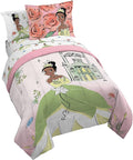 Disney Princess Tiana Full Comforter Set 7 Piece Kids Bedding, Pink | Bed in a Bag, Comforter Sheets Shams Pillowcases, Soft Microfiber, Machine Washable, Girls Gift