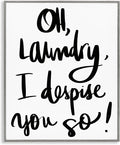 Stupell Industries 'Laundry I Despise You', Framed Giclee Art, Gray, 24 x 30 Inches, Easy to Hang and Sturdy, Made in USA, by SD Graphics Studio | Stupell Industries | Gray, 24 x 30 Inches, Easy to Hang and Sturdy, Made in USA, by SD Graphics Studio