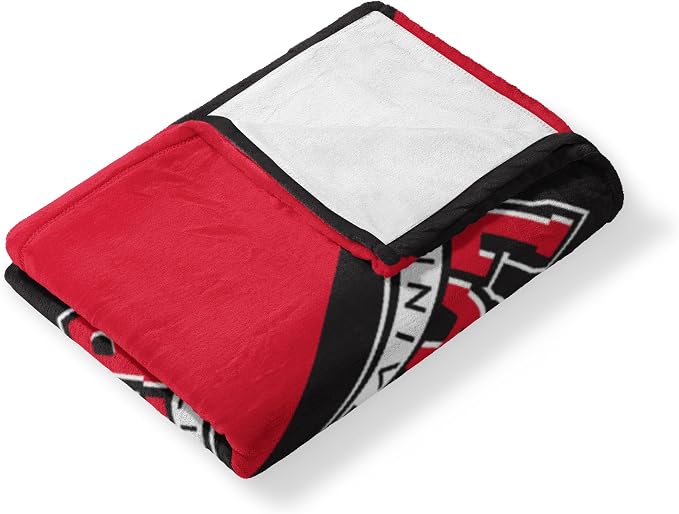 Northwest NCAA Silk Touch Throw Blanket, Ultra Soft Plush Polyester, Lightweight Warm Decorative Fan Gift, 46 x 60 in