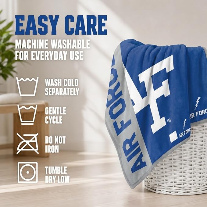 Proformance Home NCAA Air Force Falcons Endzone Ultra Soft Tailgate Throw