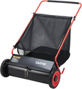 Push Lawn Sweeper, 26 in Leaf & Grass Collector with 7 cu. ft. Hopper Bag, Heavy Duty Yard Sweeper with Clear Dust Cover & Large Collection Bag for Lawn Yard Cleanup