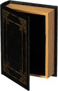 Vintiquewise Decorative Vintage Book Shaped Trinket Storage Box - Black