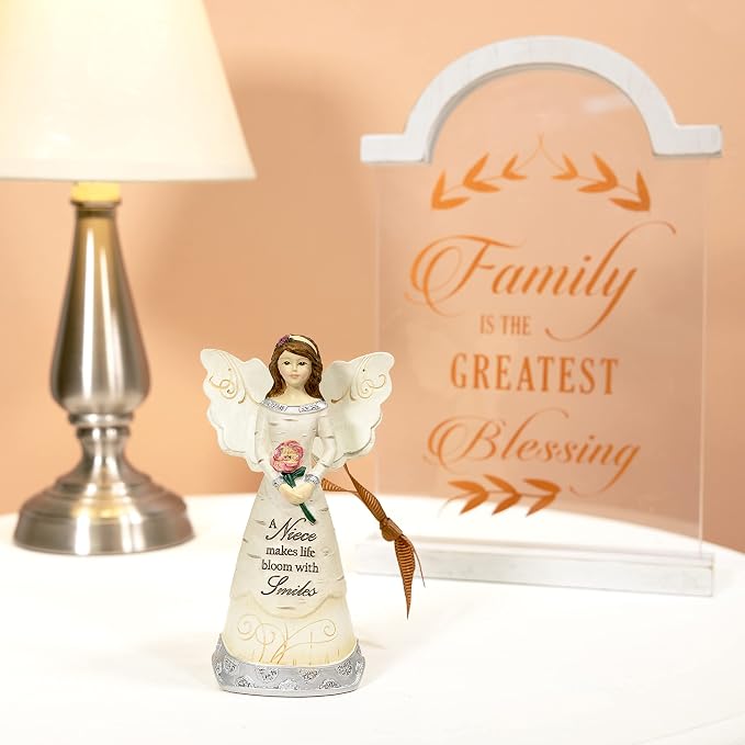 Pavilion Gift Company 82350 Niece Ornament/Angel Figurine, 4-1/2-Inch, Silver