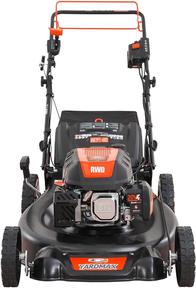24 in. 201cc Electric Start Select PACE 6 Speed CVT High Wheel RWD 3-in-1 Gas Walk Behind Self Propelled Lawn Mower w/Blower