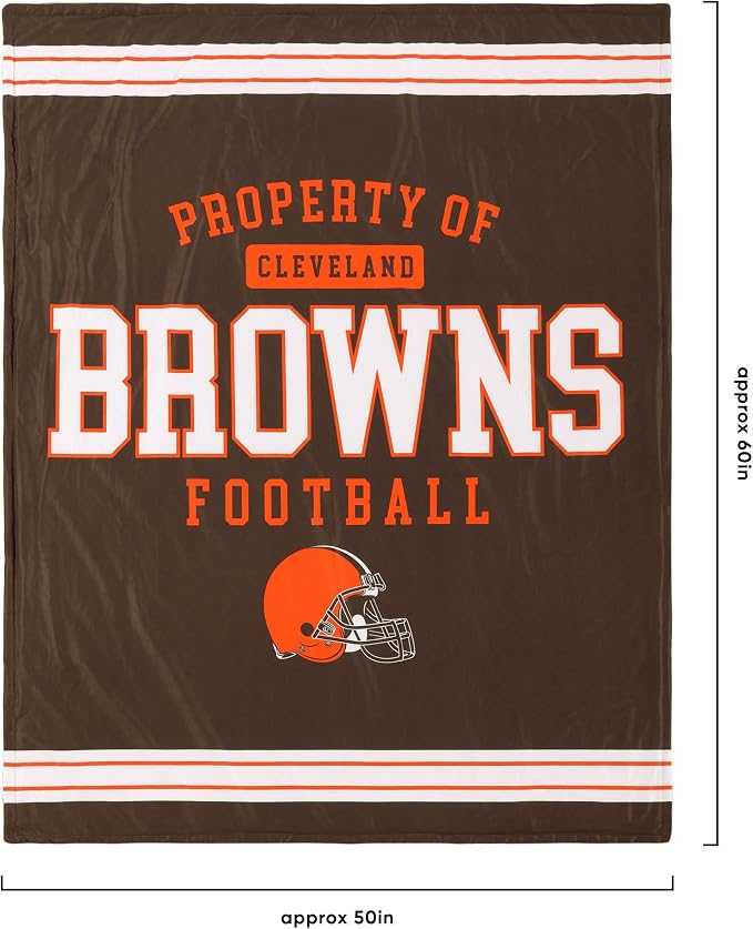 FOCO NFL Unisex-Adult NFL Team Logo Property 60" x 50" Sherpa Plush Throw Blanket