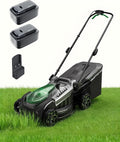 18" 40V Brushless Cordless Electric Lawn Mower | Includes Two 20V 8.0Ah Batteries & Charger, 6-Level Height Adjustment (25mm-75mm), 50L Collection Bag, and 2 Spare Blades