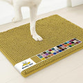Muddy Mat® | Super Water Absorbent Door Mat Indoor, Microfiber Quick Dry Chenille Entryway Rug, Slip Resistant Front Door Mat, Indoor Mats for Entryway, Machine Washable Pet Rug, Mustard 20" x 48"