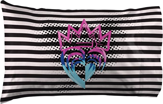 Jay Franco Kids Sheet Set with Fitted, Flat Sheets & Pillow Cover - Ultra-Soft Bedding with Pillowcase for Room Decor, Multi Color - Descendants, 4 Piece Full