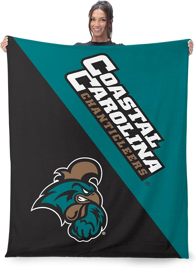 Northwest NCAA Silk Touch Throw Blanket, Ultra Soft Plush Polyester, Lightweight Warm Decorative Fan Gift, 46 x 60 in
