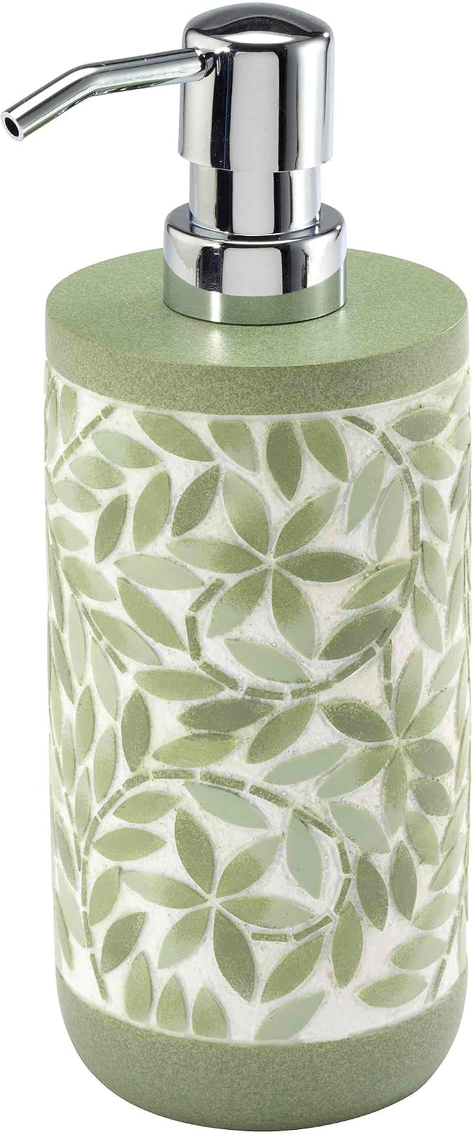 Avanti Linens - Bath Set, 3pc Countertop Accessories, Resin Lotion Pump, Covered Jar & Vanity Tray (Stratford Collection, Green)