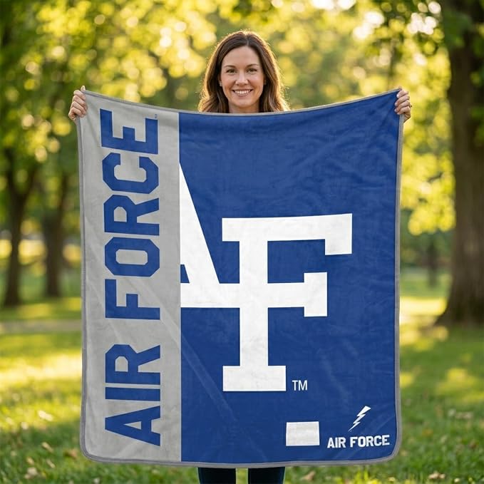 Proformance Home NCAA Air Force Falcons Endzone Ultra Soft Tailgate Throw