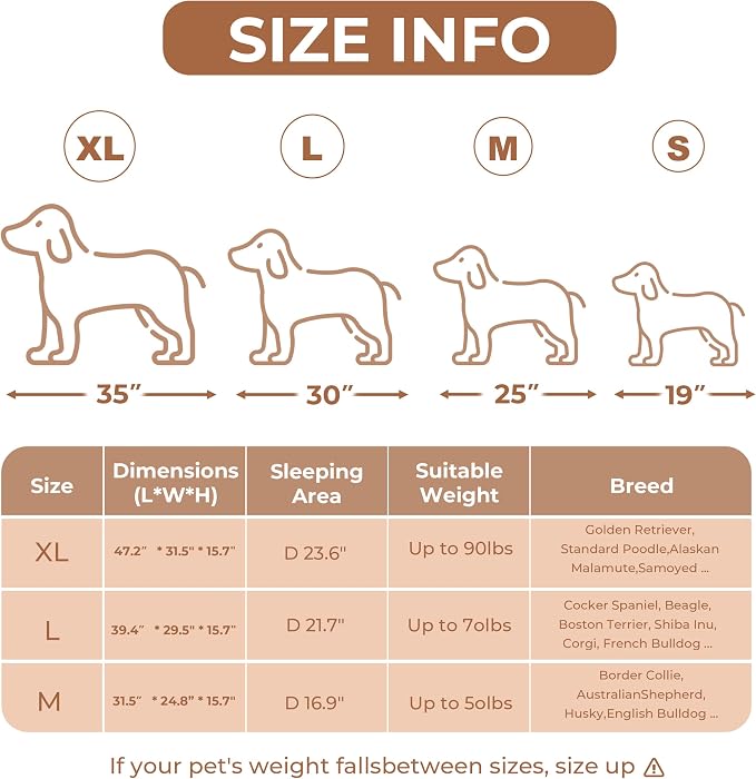 Large Leather Dog Sofa Pet Bed Couch for Large and Medium Dogs Under 70 lbs, Brown Luxurious Vintage Elevated Dog Sofa Chaise Indoor Furniture Style Pet Supplies Low Maintenance