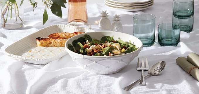 Lenox 893880 Wicker Creek Serving Bowl, 2.8, White