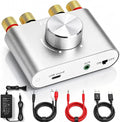 Facmogu F900S Bluetooth 5.0 Mini Power Amplifier, 80Wx2 Stereo Digital Amp | 160W 2.0CH | Hi-Fi Wireless Audio Receiver | AUX/USB/BT Input | Included 12V Power Adapter | For Passive Speakers | Silver
