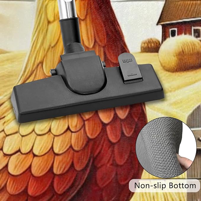Rooster Half Round Doormat Semi Circle Rug Half Moon Rug Entryway Mat | Rooster Farm Washable Non Slip Outdoor Floor Rug Kitchen Mat for Indoor Outdoor Bathroom Fireplace Bath Decor