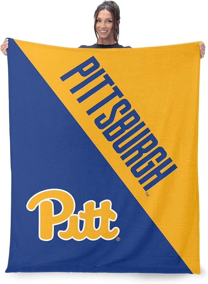 Northwest NCAA Silk Touch Throw Blanket, Ultra Soft Plush Polyester, Lightweight Warm Decorative Fan Gift, 46 x 60 in
