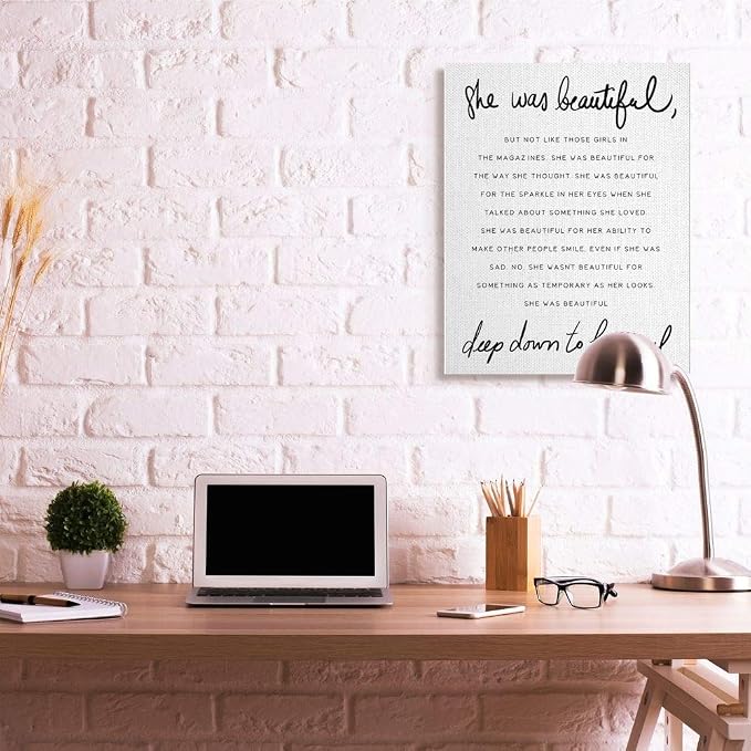 Stupell Industries Beautiful Quote Floral, 30 x 40 Inch Canvas Wall Art | Stupell Industries | 30 x 40 Inches, Easy to Hang and Sturdy, Made in USA, by Lil' Rue