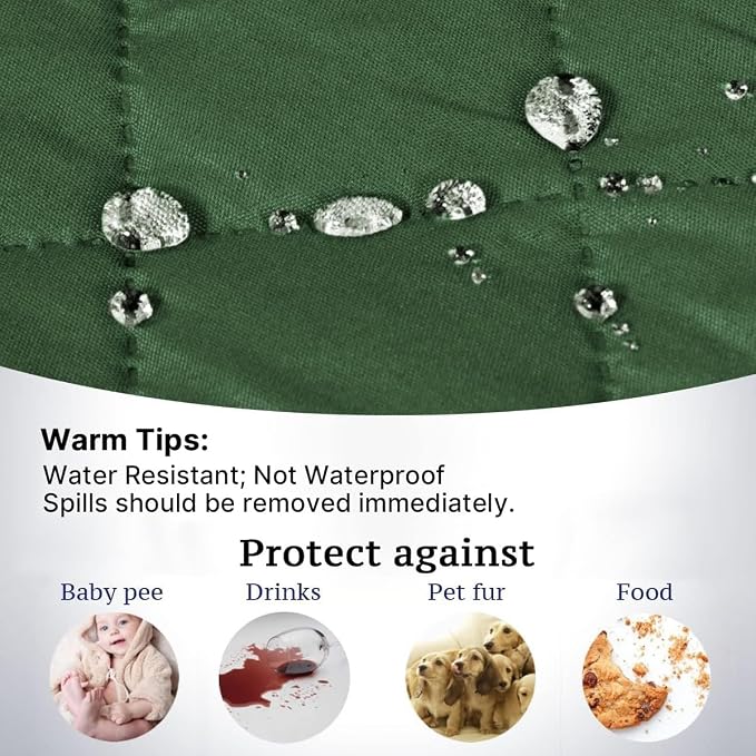H.VERSAILTEX Reversible Christmas Couch Covers for 3 Cushion Couch Water Resistant Sofa Couch Cover Washable Furniture Cover for Dogs, Pets, Kids(Sofa, Christmas Green/Christmas Red)