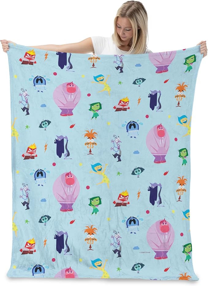 Disney's Inside Out 2, Emotions Pattern, Silk Touch Throw Blanket, 50 x 60 Inches