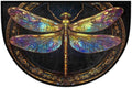Pardick Half Round Doormat Gold Animal Dragonfly Semi Circle Rug Non Slip Indoor Outdoor Entrance Half Moon Rug Washable Front Floor Mat for Kitchen Bathroom Patio Fireplace Holiday Decor