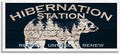 Stupell Industries Hibernation Station Sign Wilderness Bear Trees Silhouette, Design by Kim Allen