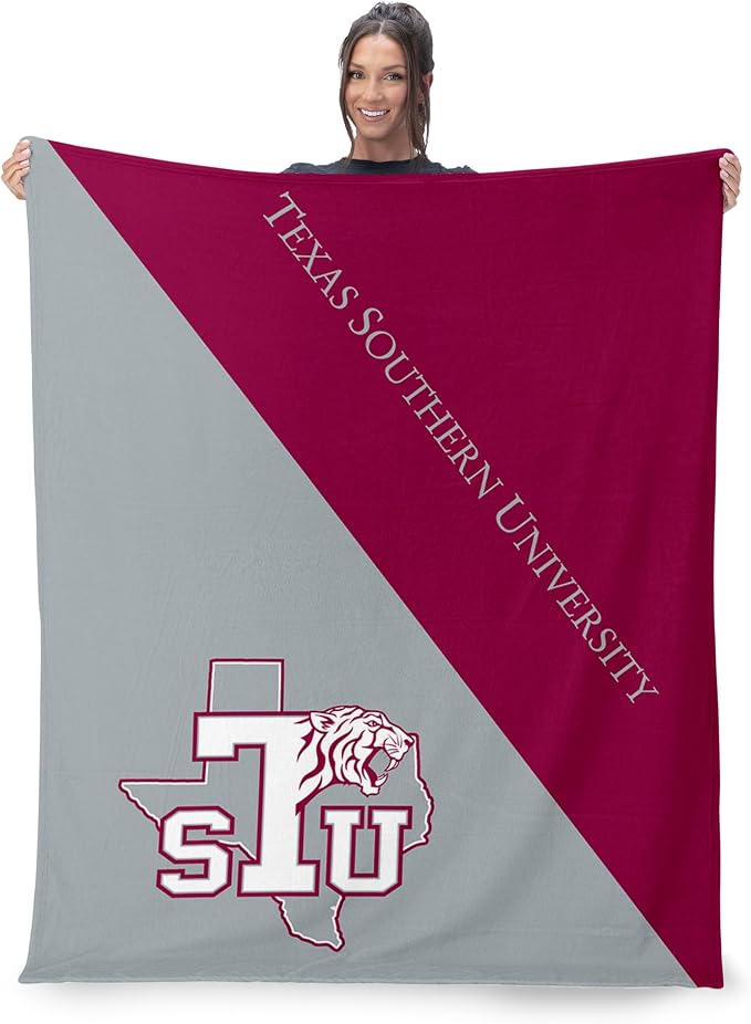 Northwest NCAA Silk Touch Throw Blanket, Ultra Soft Plush Polyester, Lightweight Warm Decorative Fan Gift, 46 x 60 in