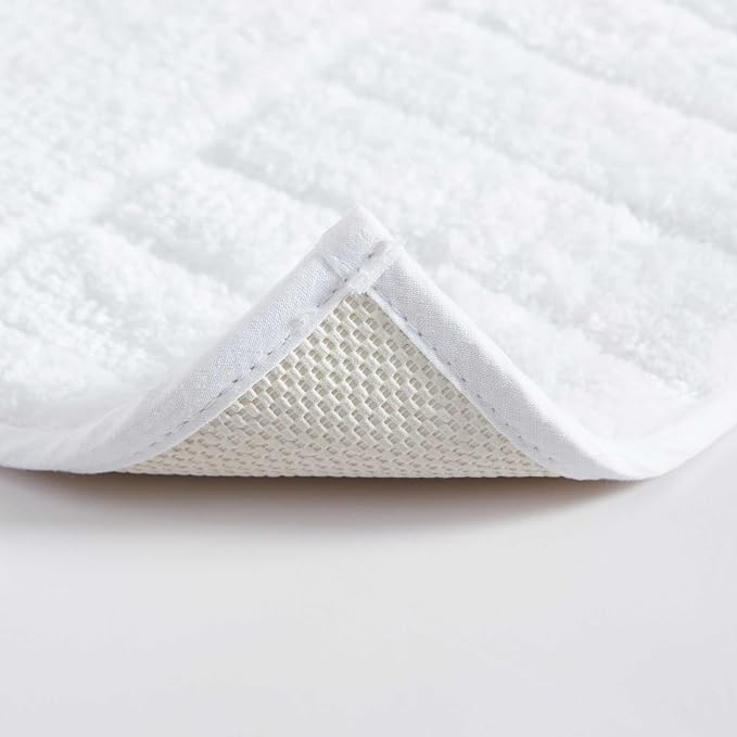 Nautica - Bath Rugs, Soft & Absorbent Plush Bath Mat with Skid Resistant Backing, Oeko-Tex Certified (Nautica Logo White, 2-Piece)