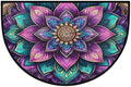 Bohemia Half Round Doormat Semi Circle Rug Half Moon Rug Entryway Mat | Boho Mandala Washable Non Slip Outdoor Floor Rug Kitchen Mat for Indoor Outdoor Bathroom Fireplace Bath Decor