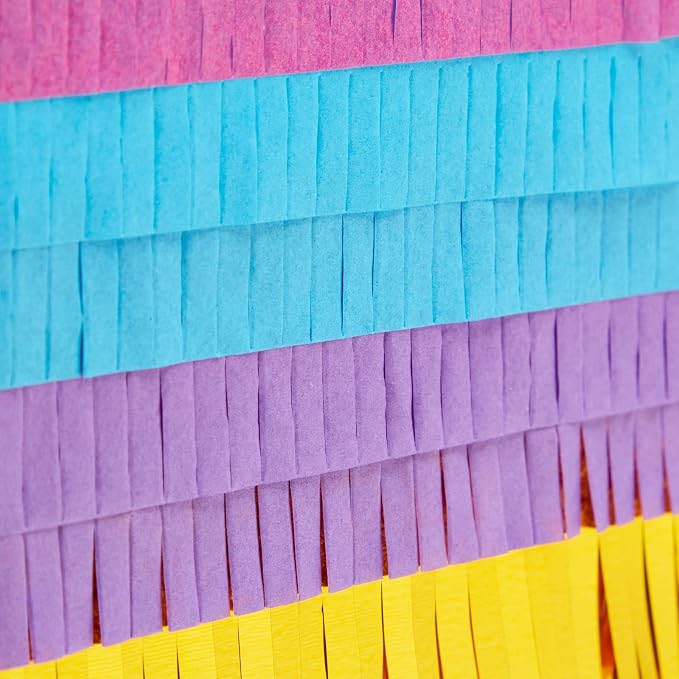 BLUE PANDA 1st Birthday Pinata - 16.5 x 11 x 3 In, Multicolor Corrugated Paper - Rainbow Pinata for 1st Birthday Decorations, Fiesta Party Decoration & Rainbow Party