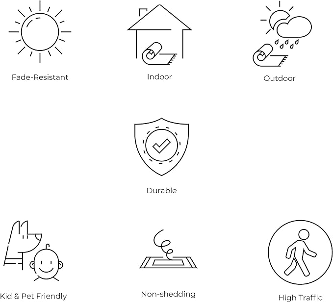 JONATHAN Y Moroccan Geometric Indoor Outdoor Area Rug 9X12 Navy/Light Gray, Ourika Textured Weave for Backyard, Patio, Porch, Easy-Cleaning, High Traffic, Pet-Friendly, Non-Shedding (SMB108B-9)