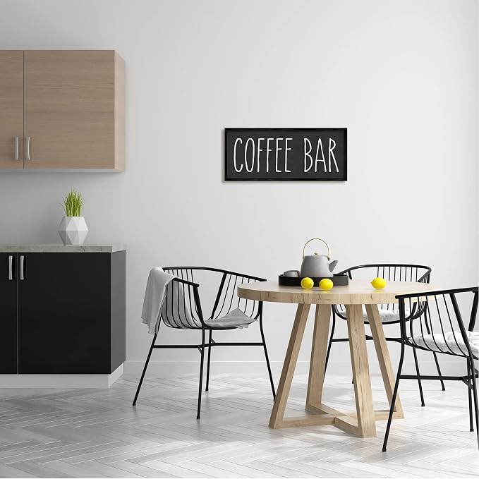 Coffee Bar Casual Kitchen Typography, 10 x 24 Inch Framed Giclée Print | Stupell Industries · By Lettered and Lined · Ready to hang · Great gift for coffee lovers · Made in USA