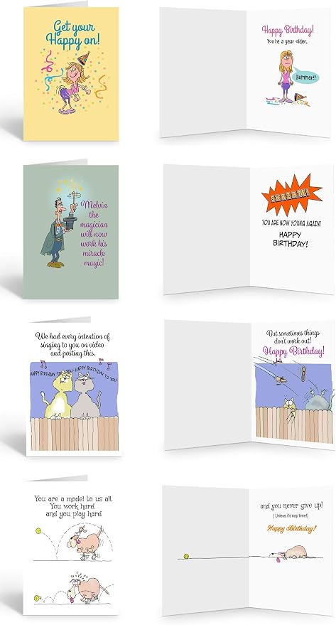 Funny Gift Set of Notepads & Greeting Cards - Office Gifts - Funny Notepads- Funny Birthday Cards