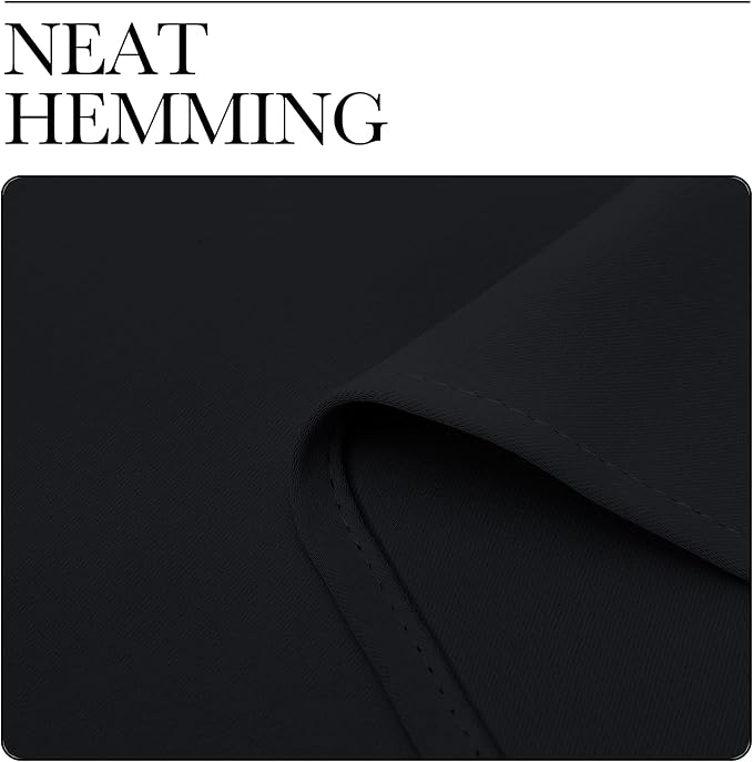 NICETOWN Blackout Curtain Panels for Bedroom, Black, 2 Panels, W29 x L20-inch, Thermal Insulated Grommet Top Blackout Draperies and Drapes for Basement