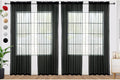 SpaceDresser Black Sheer Curtains 4 Panels Rod Pocket Semi-Sheer Curtain 90 Inches Long Light Filtering Voile Window Drapes for Bedroom Living Room Kitchen, Each 52W x 90L