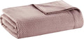 Madison Park 100% Egyptian Cotton King Size Bed Blanket for Summer Rose | Cozy Soft Breathable Durable, Waffle Weave Woven Casual, Lightweight Knit All Season Throw for Bed Couch or Sofa, OEKO TEX