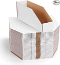 ZBEIVAN Cardboard Storage Bins Boxes 35 Packs 12x3x4.5 Inches, Easy Assembly Pantry Organizer Bins for Shelf, White