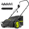 Sun Joe Electric Dethatcher & Scarifier, Corded, with 8-Gal Bag, 12.6-Inch Cutting Width, 12-Amp Motor - Heavy-Duty Yard Trimmer for Lawn Maintenance, AJ801E | 12.6-Inch Cutting Width, 12-Amp Motor - Heavy-Duty Yard Trimmer for Lawn Maintenance