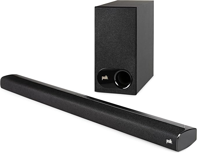 Polk Audio Signa S2 Sound Bar for Smart TV with Subwoofer, Wireless – Exclusive VoiceAdjust Technology, Ultra-Slim Design, Works with 4K & HD TVs, HDMI & Optical, Bluetooth, Wireless Streaming