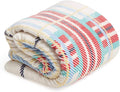 Vera Bradley Women's Fleece Cozy Life Throw Blanket, Tartan Plaid Cream, One Size