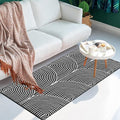 Tiffasea Black and White Kitchen Rug 2'x4' Washable Indoor Outdoor Rugs | Machine Washable Rug Cotton Hand-Woven Modern Area Rug Front Door Rug for Living Room/Entryway/Laundry/Bathroom/Bedroom