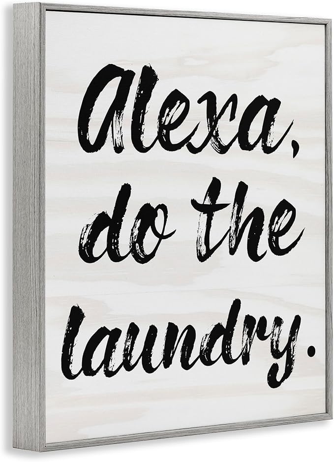 Alexa Do Laundry Comic Pop Culture, 16 x 20 Inch Framed Giclée Print | Stupell Industries · By Lil' Rue · Ready to hang · Great for laundry room decor · Made in USA