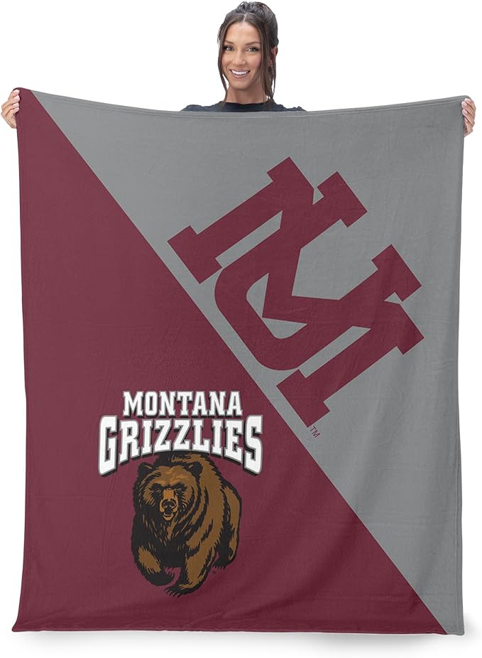 Northwest NCAA Silk Touch Throw Blanket, Ultra Soft Plush Polyester, Lightweight Warm Decorative Fan Gift, 46 x 60 in