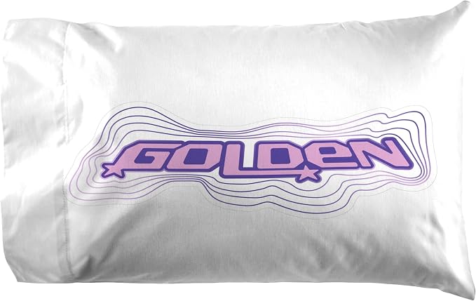 Jay Franco Kids Sheet Set with Fitted, Flat Sheets & Pillow Cover - Ultra-Soft Bedding with Pillowcase for Room Decor, White - Kpop Demon Hunters, 4 Piece Queen