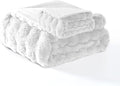 Modern Threads Water-Resistant Faux Rabbit Fur Pet Blanket for Dogs & Cats – Ultra-Soft Couch, Bed & Crate Protector, 50x60 White