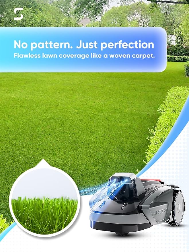 Sunseeker V3 Robot Lawn Mower, Vision AI, 0.15 Acre, Wire-Free | Easy routine mowing for first-time robot mower owners with small, simple yards and clear boundaries.