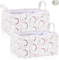 2 Pcs Baseball Storage Baskets 14x10'' Back to School Gift Basket | Sport, Foldable, Fluffy, Laundry, Storage Bin with Handle, Closet Organizer, Preppy Dormitory, Classroom, Bathroom, Shelf