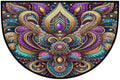 Mandala Bohemian Half Round Door Mat Semi Moon Rug Fireplace Carpet Area Rugs