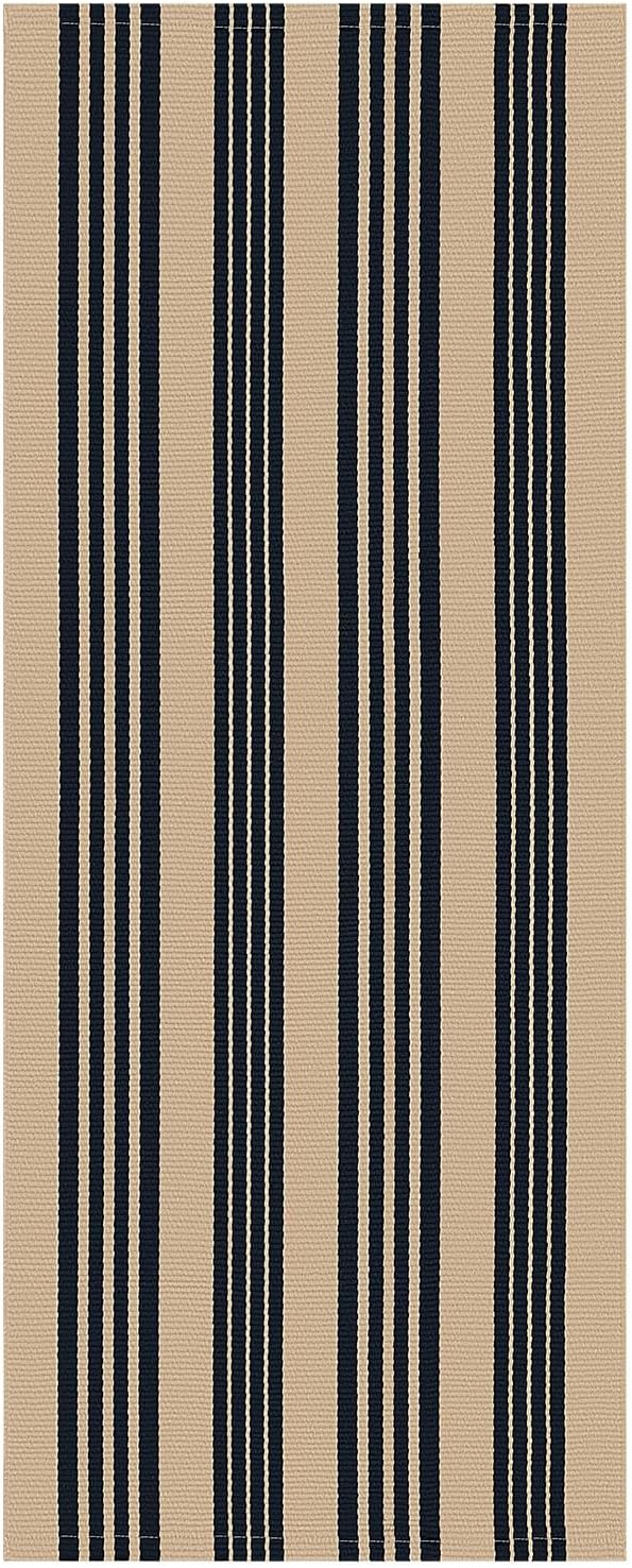 IOHOUZE Striped Area Rug 2'x4.3' Tan and Black Front Door Rugs Small Washable Area Rug for Front Porch, Spring Summer Welcome Door Mats Outdoor Indoor, Doormat for Entryway Porch Entrance